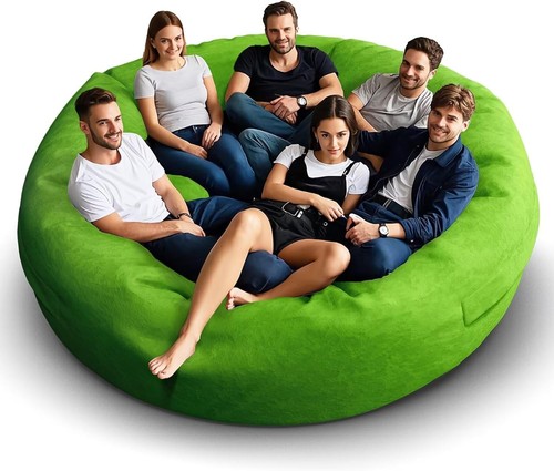Giant 8ft green bean - bag, chair