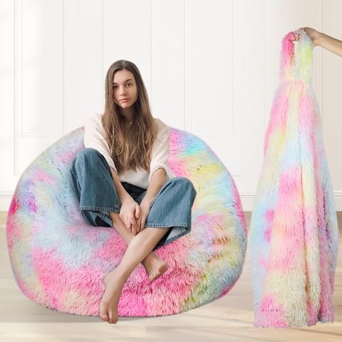 Fluffy faux fur bean - faux,