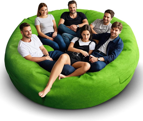 Giant 8ft green bean bag - bean,